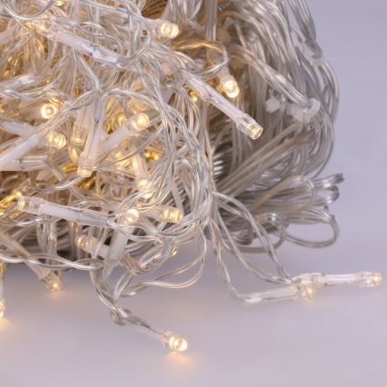 Brilagi - Ghirlandă LED pentru exterior, 200 LED, 8 funcții, 13 m, IP44, alb cald, țurțuri