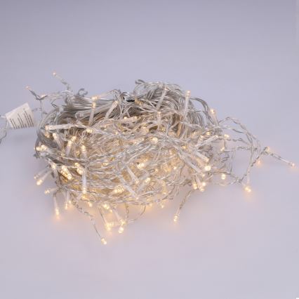 Brilagi - Ghirlandă LED pentru exterior, 200 LED, 8 funcții, 13 m, IP44, alb cald, țurțuri