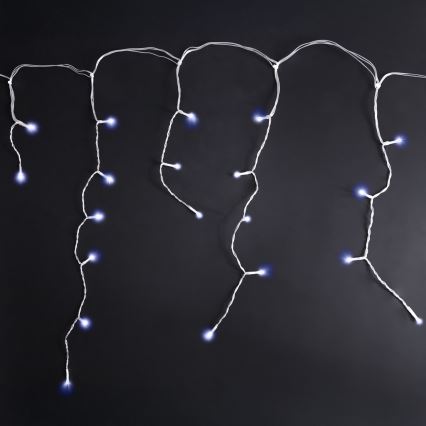 Brilagi - Ghirlandă LED pentru exterior, 200 LED, 8 funcții, 13 m, IP44, alb rece, model țurțuri