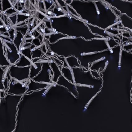 Brilagi - Ghirlandă LED pentru exterior, 200 LED, 8 funcții, 13 m, IP44, alb rece, model țurțuri