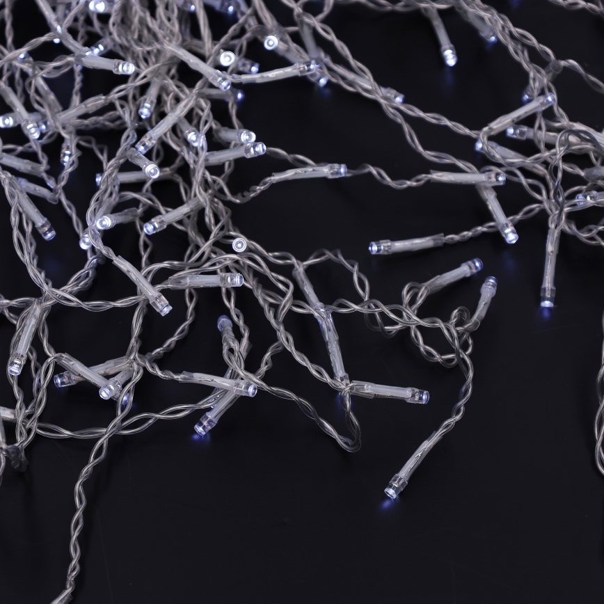 Brilagi - Ghirlandă LED pentru exterior, 200 LED, 8 funcții, 13 m, IP44, alb rece, model țurțuri