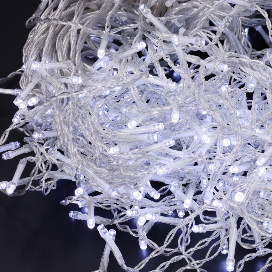 Brilagi - Ghirlandă LED pentru exterior, 200 LED, 8 funcții, 13 m, IP44, alb rece, model țurțuri