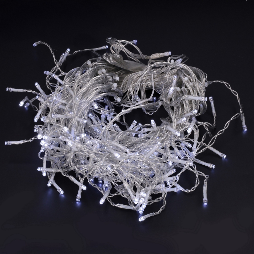 Brilagi - Ghirlandă LED pentru exterior, 200 LED, 8 funcții, 13 m, IP44, alb rece, model țurțuri
