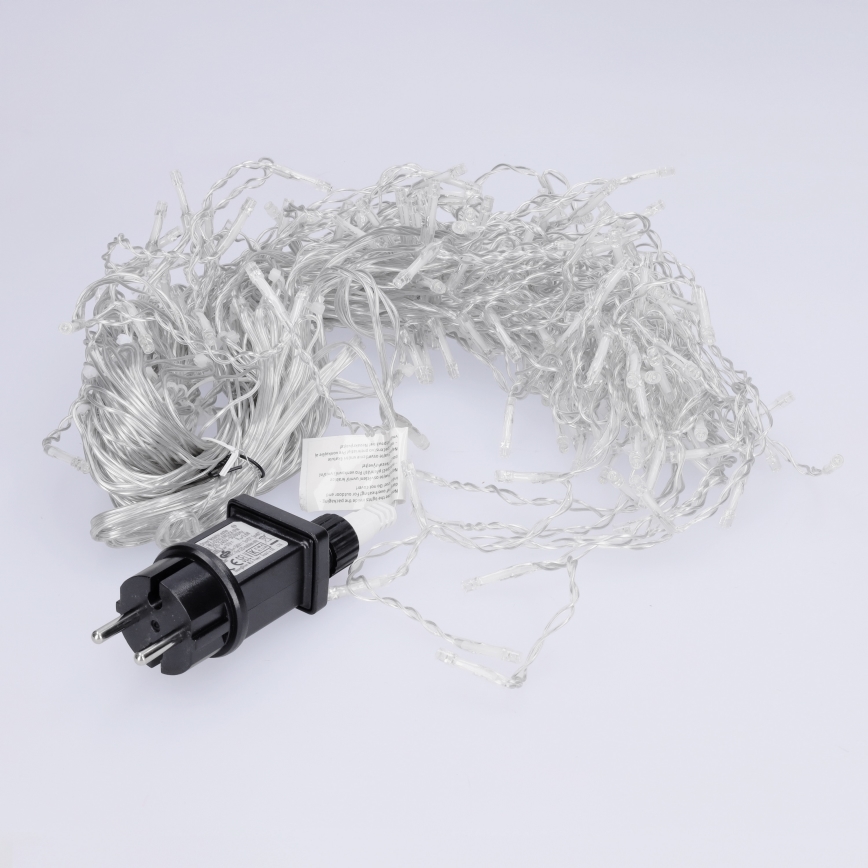 Brilagi - Ghirlandă LED pentru exterior, 200 LED, 8 funcții, 13 m, IP44, alb rece, model țurțuri