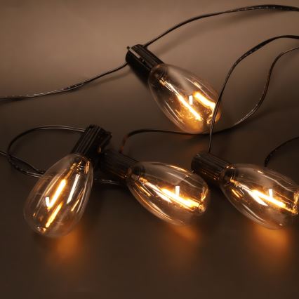 Brilagi - Ghirlandă LED de exterior pentru Crăciun 10xLED/3xAA 3,2m IP44 alb cald