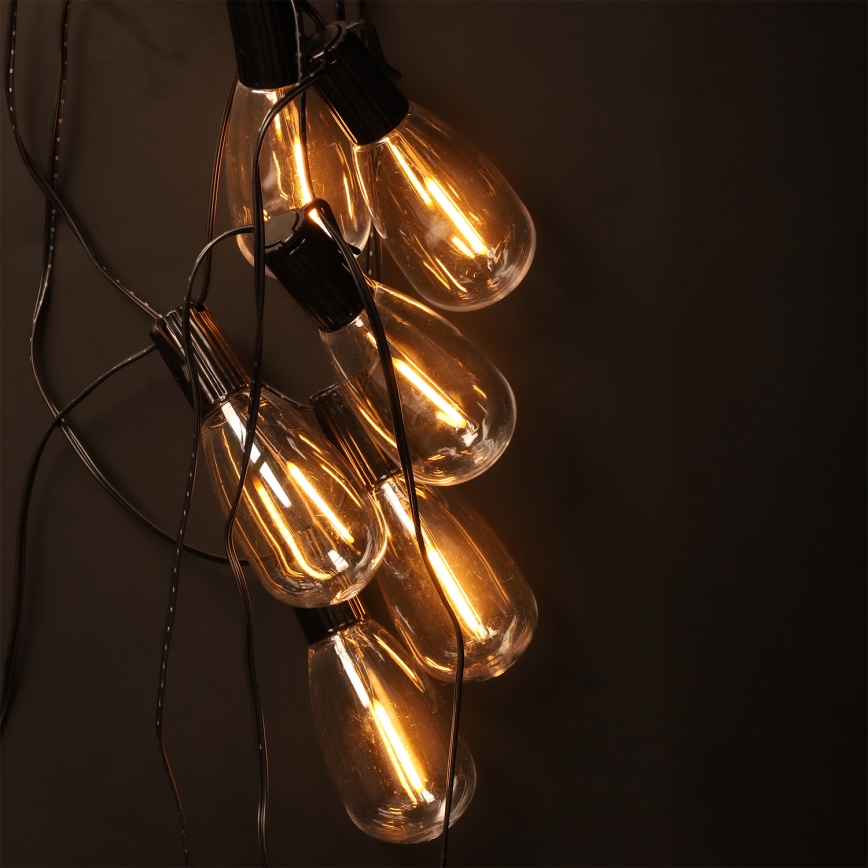Brilagi - Ghirlandă LED de exterior pentru Crăciun 10xLED/3xAA 3,2m IP44 alb cald