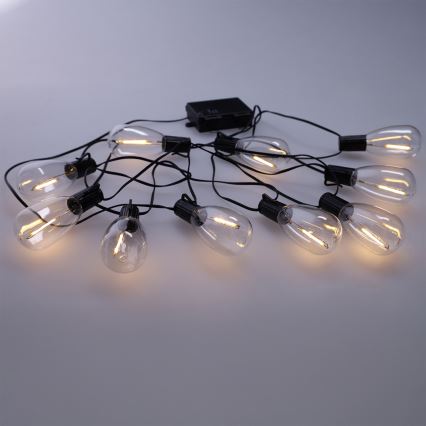 Brilagi - Ghirlandă LED de exterior pentru Crăciun 10xLED/3xAA 3,2m IP44 alb cald