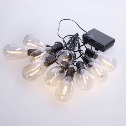 Brilagi - Ghirlandă LED de exterior pentru Crăciun 10xLED/3xAA 3,2m IP44 alb cald