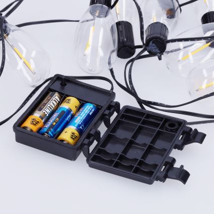 Brilagi - Ghirlandă LED de exterior pentru Crăciun 10xLED/3xAA 3,2m IP44 alb cald