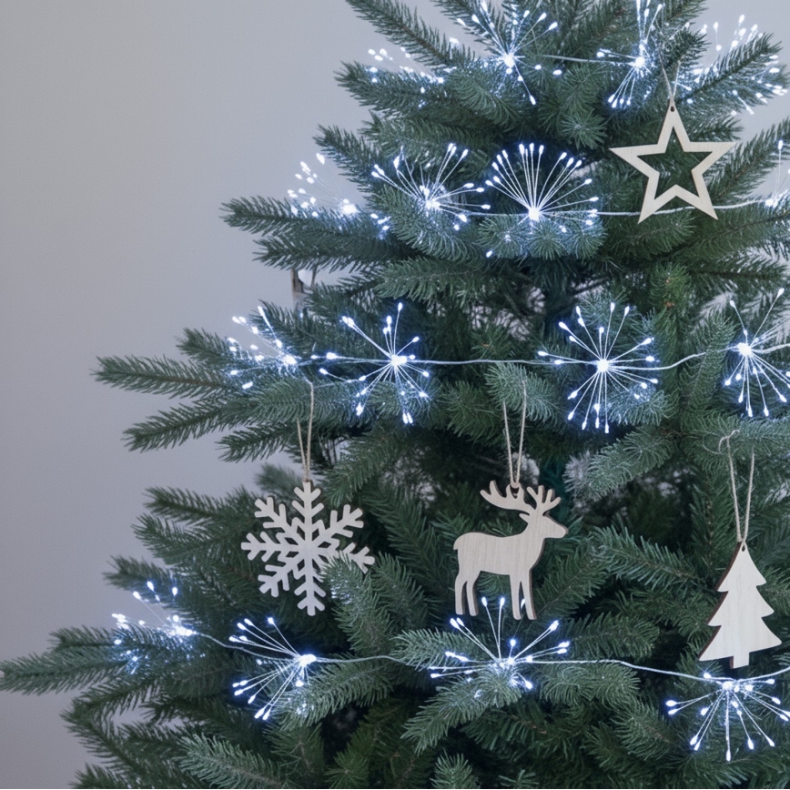 BRILAGI - Ghirlandă LED de exterior pentru Crăciun 150xLED 5 m IP44 alb rece, efect de artificiu