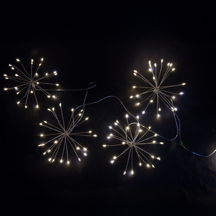 BRILAGI - Ghirlandă LED de exterior pentru Crăciun 150xLED 5 m IP44 alb rece, efect de artificiu