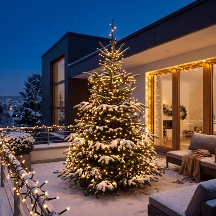 BRILAGI - Ghirlandă LED de exterior pentru Crăciun, 180 LED, 8 m, IP44, alb cald