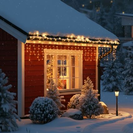 Brilagi - Ghirlandă LED de exterior pentru Crăciun 400xLED/8 funcții 23m IP44 alb cald