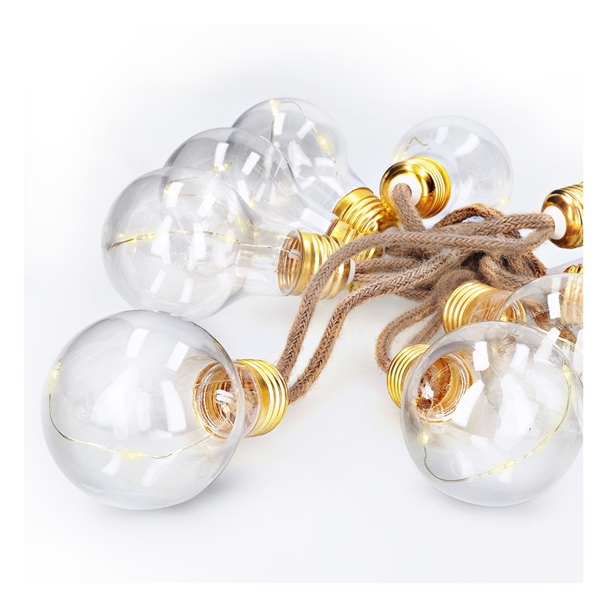 Brilagi - Ghirlandă LED decorativă 10xLED/3xAA 1,8m alb cald