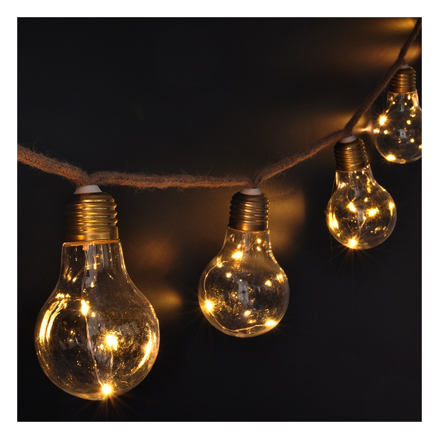 Brilagi - Ghirlandă LED decorativă 10xLED/3xAA 1,8m alb cald