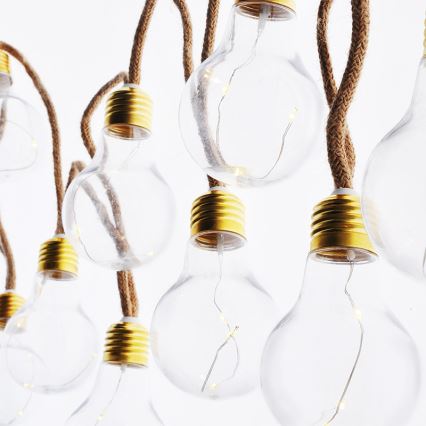 Brilagi - Ghirlandă LED decorativă 10xLED/3xAA 1,8m alb cald