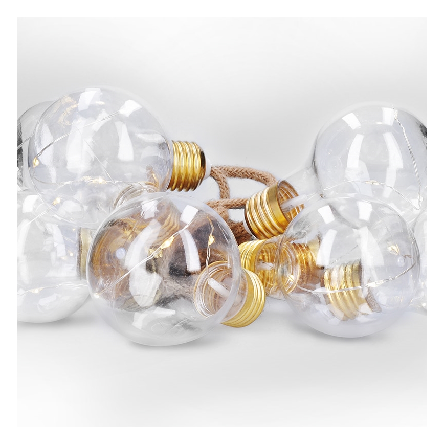 Brilagi - Ghirlandă LED decorativă 10xLED/3xAA 1,8m alb cald