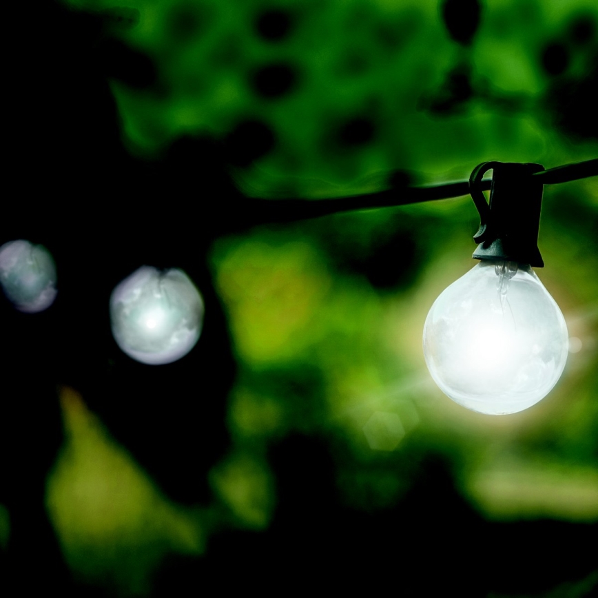 Brilagi - Ghirlandă LED pentru exterior GIRLANDA 25xE12/0,8W/230V 20m IP44 alb rece