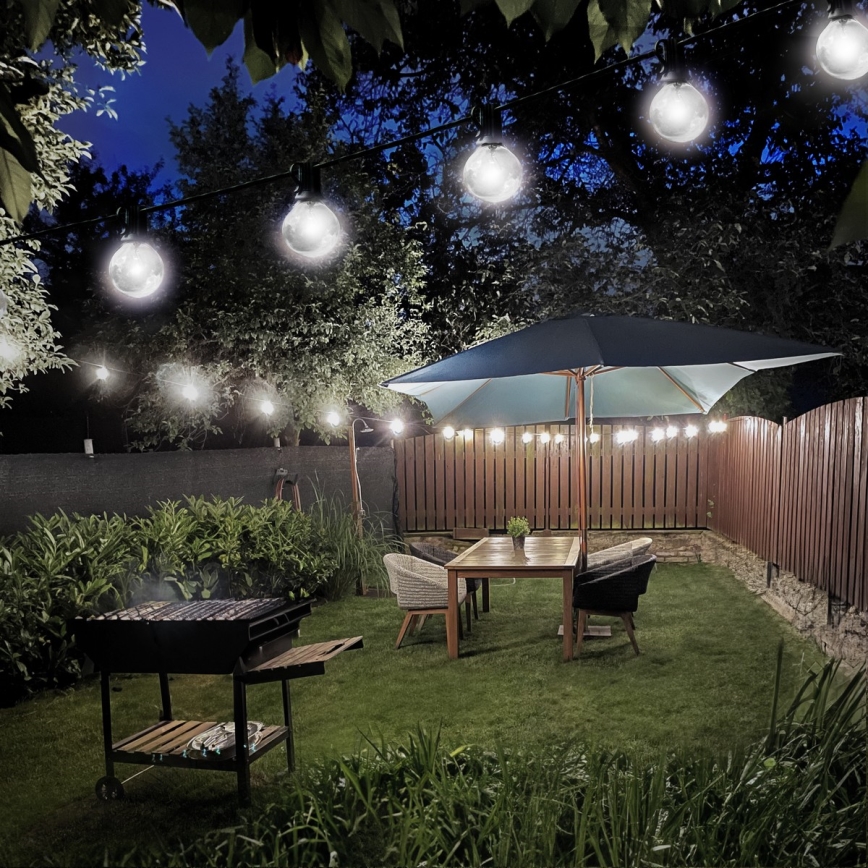 Brilagi - Ghirlandă LED pentru exterior GIRLANDA 25xE12/0,8W/230V 20m IP44 alb rece