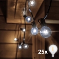 BRILAGI - Ghirlandă LED decorativă de exterior GIRLANDA 25xE12/0,8W/230V 20m IP44 alb rece