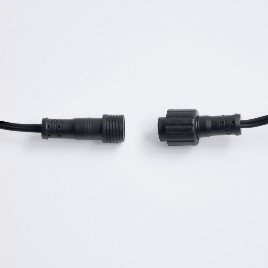 Brilagi - Ghirlandă LED decorativă pentru exterior GIRLANDA 25xE12/0,6W/230V 20m neagră IP44 alb cald + telecomandă