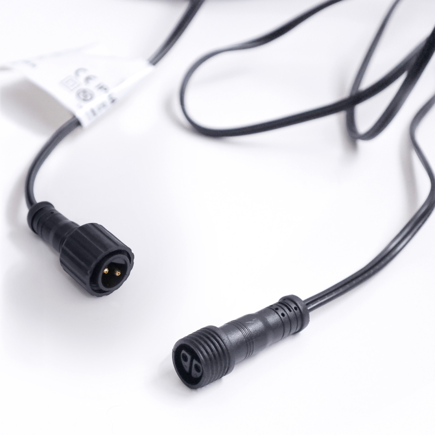 Brilagi - Ghirlandă LED decorativă pentru exterior GIRLANDA 25xE12/0,6W/230V 20m neagră IP44 alb cald + telecomandă