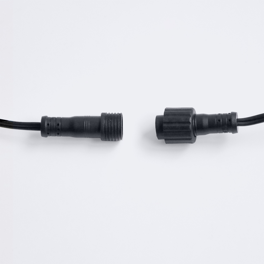 Brilagi - Ghirlandă LED decorativă de exterior GIRLANDA 25xE12/0,36W/24V 20m negru IP44 alb cald