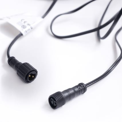 Brilagi - Ghirlandă decorativă LED pentru exterior GIRLANDA 10xE12/0,6W/230V 8m negru IP44 alb cald