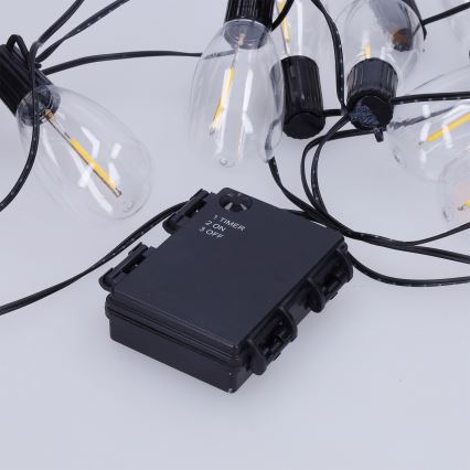 Brilagi - Ghirlandă LED pentru exterior 10xLED/3xAA 3,2m IP44 alb cald
