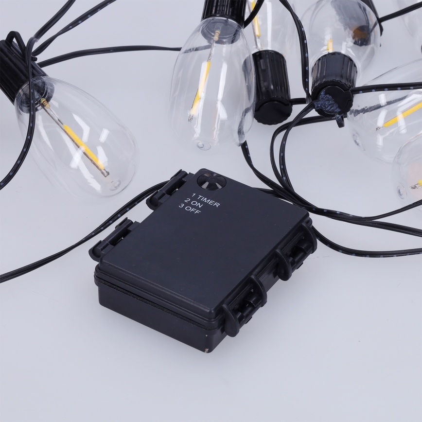 Brilagi - Ghirlandă LED pentru exterior 10xLED/3xAA 3,2m IP44 alb cald