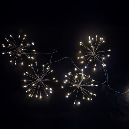 Brilagi - Ghirlandă LED pentru exterior, 150 LED, 5 m, IP44, alb rece, efect de artificii