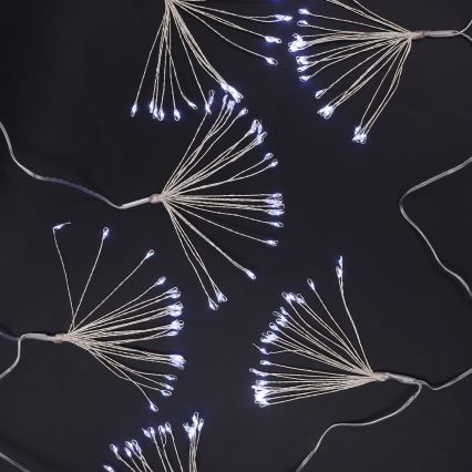 Brilagi - Ghirlandă LED pentru exterior, 150 LED, 5 m, IP44, alb rece, efect de artificii