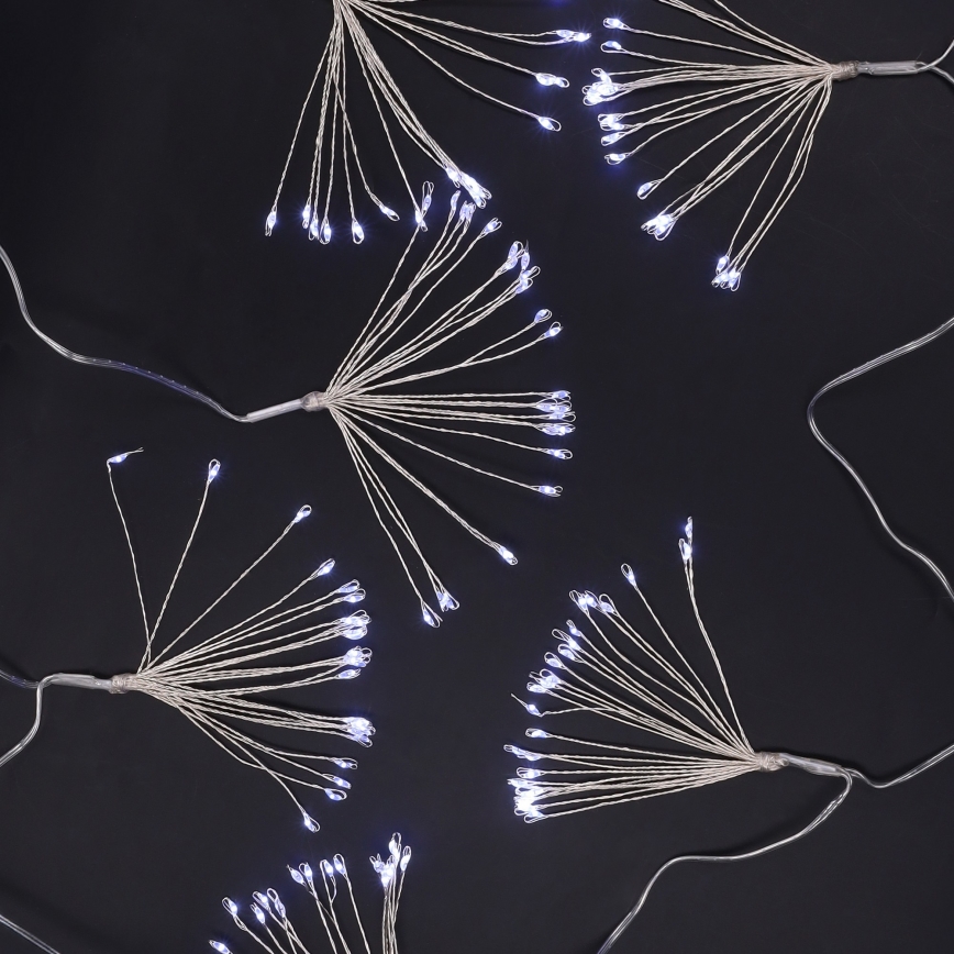 Brilagi - Ghirlandă LED pentru exterior, 150 LED, 5 m, IP44, alb rece, efect de artificii