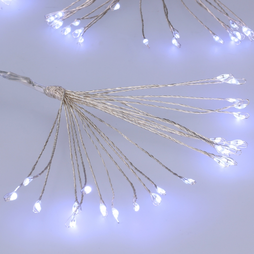 Brilagi - Ghirlandă LED pentru exterior, 150 LED, 5 m, IP44, alb rece, efect de artificii