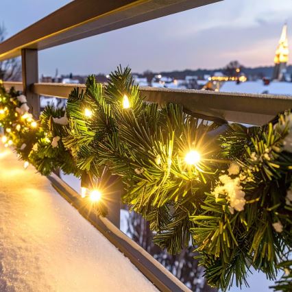 Brilagi - Ghirlandă LED pentru exterior, decorațiune de Crăciun, 300 cm, alimentare 3xAA, IP44