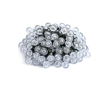 Brilagi - Ghirlandă solară decorativă BUBBLE, 100 LED, 8 funcții, 10 m, IP65, alb cald, 600 mAh