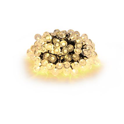 Brilagi - Ghirlandă solară LED decorativă BUBBLE 200xLED/8 moduri 20m IP65 alb cald 800 mAh