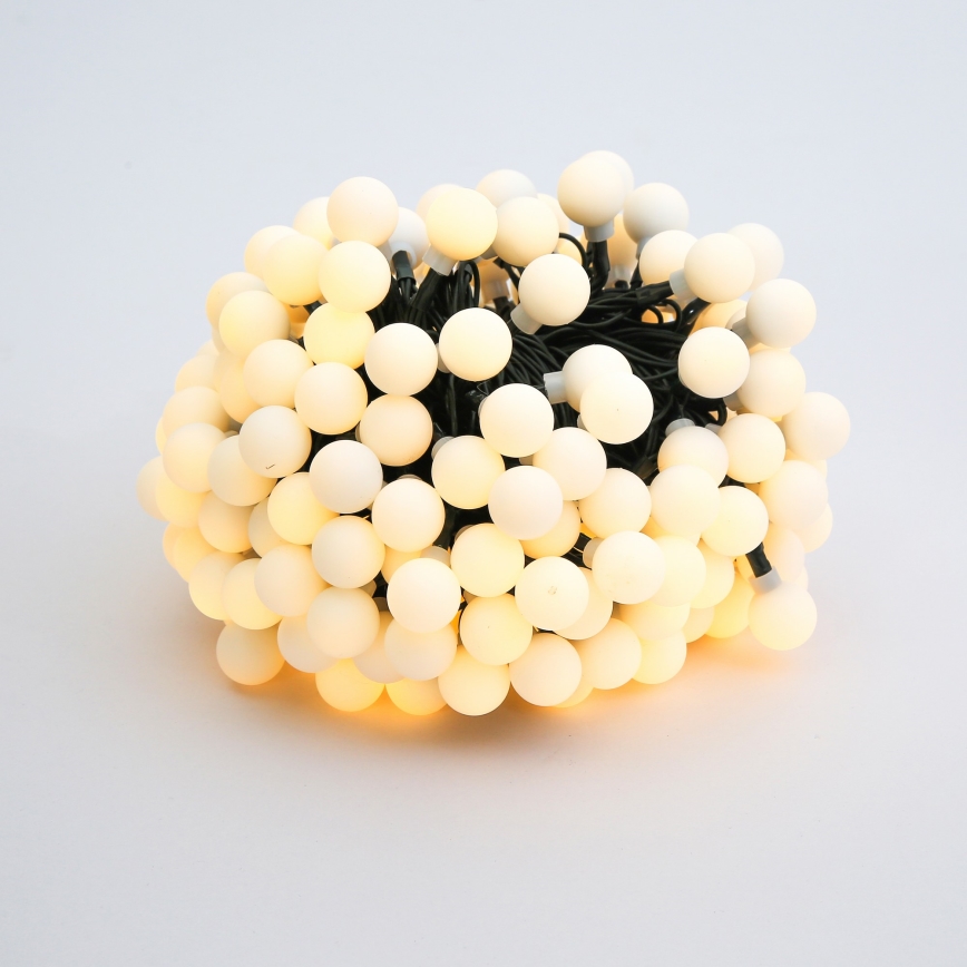 Brilagi - Ghirlandă solară decorativă cu LED BUBBLE, 200 LED / 8 funcții, 20 m, IP65, alb cald, 800 mAh