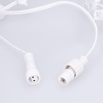Brilagi - Ghirlandă LED decorativă de exterior GIRLANDA 25xE12/0,8W/230V 20m alb IP44 alb cald