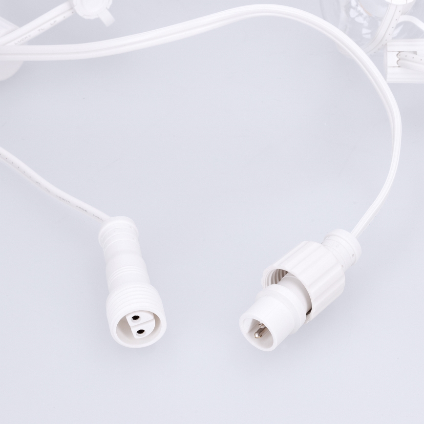 Brilagi - Ghirlandă LED decorativă de exterior GIRLANDA 25xE12/0,8W/230V 20m alb IP44 alb cald