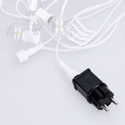 Brilagi - Ghirlandă LED decorativă de exterior GIRLANDA 25xE12/0,8W/230V 20m alb IP44 alb cald