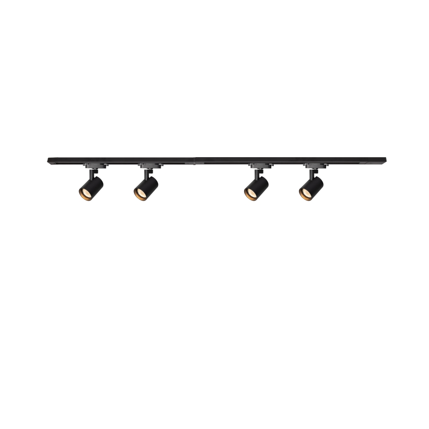Brilagi - HUSKY, corp cu 4 spoturi pe șină, GU10, 10W, 230V, negru