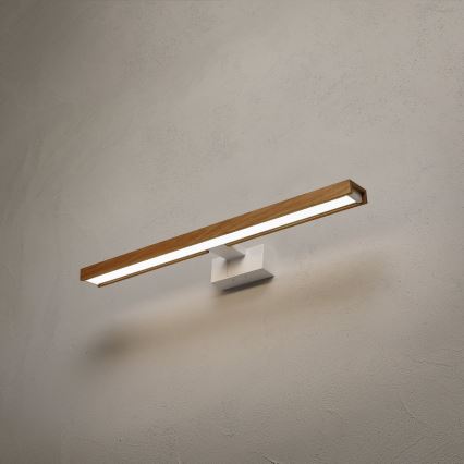 Brilagi - Iluminare LED pentru oglindă de baie 3 în 1 WOODY MIRROR LED/12W/230V 60 cm IP44 alb/stejar