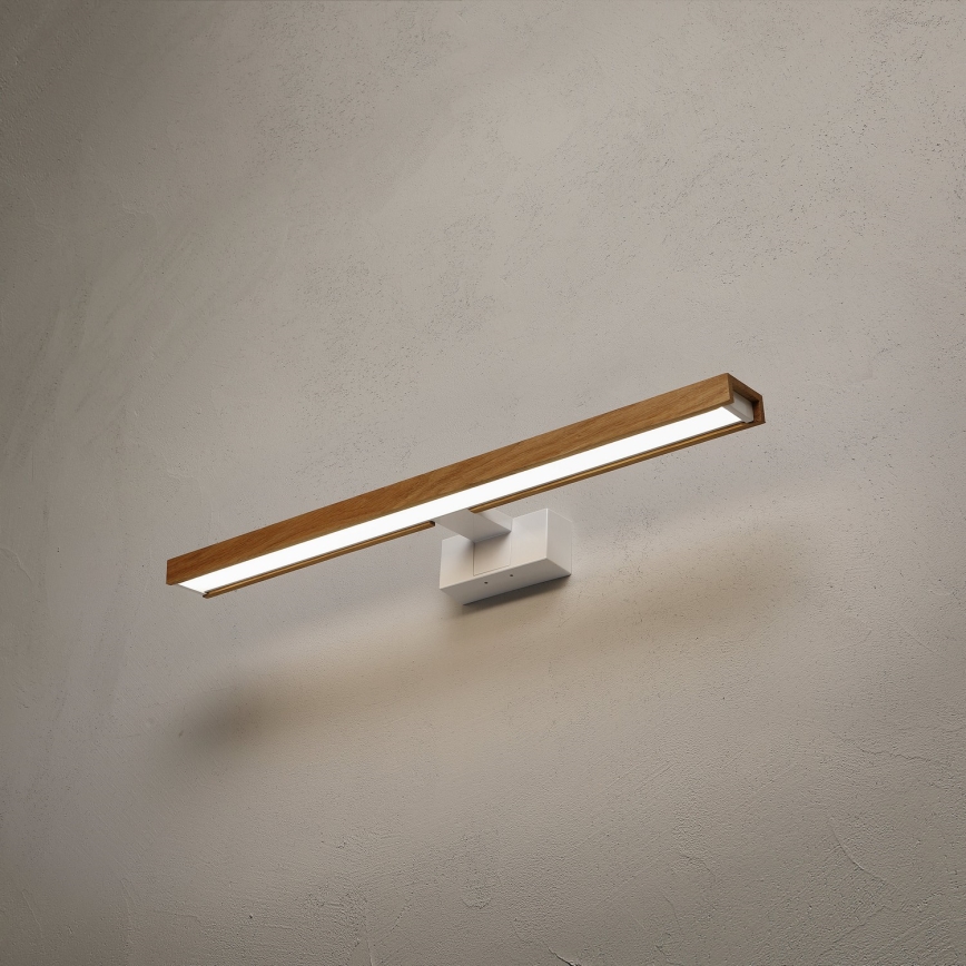 Brilagi - Iluminare LED pentru oglindă de baie 3 în 1 WOODY MIRROR LED/12W/230V 60 cm IP44 alb/stejar