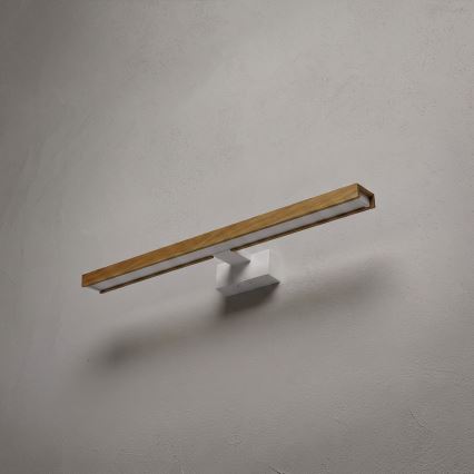 Brilagi - Iluminare LED pentru oglindă de baie 3 în 1 WOODY MIRROR LED/12W/230V 60 cm IP44 alb/stejar