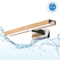 Brilagi - Iluminare LED 3-în-1 pentru oglindă de baie WOODY MIRROR LED/8W/230V 40 cm IP44 crom lucios/stejar