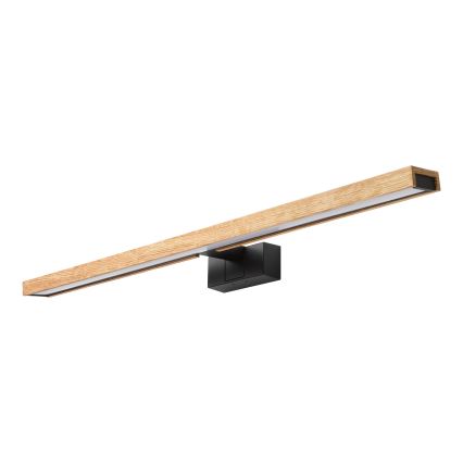 Brilagi - Iluminare LED pentru oglindă de baie 3 în 1 WOODY MIRROR LED/15W/230V 80 cm IP44 negru/stejar