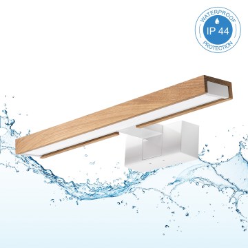 Brilagi - Iluminare LED pentru oglindă de baie 3-în-1 WOODY MIRROR LED/8W/230V 40 cm IP44 alb/stejar
