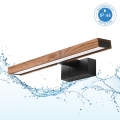 Brilagi - Iluminare LED pentru oglindă de baie 3-în-1 WOODY MIRROR LED/8W/230V 40 cm IP44 negru/stejar