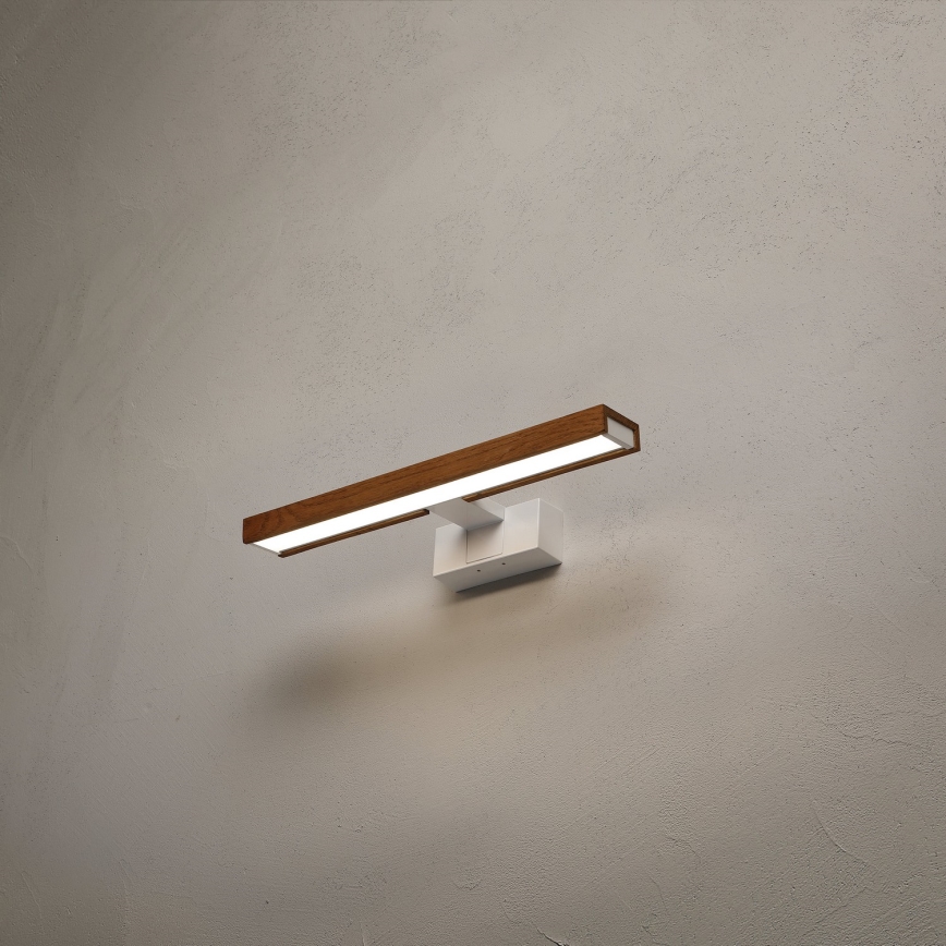 Brilagi - Iluminare LED pentru oglindă de baie 3 în 1 WOODY MIRROR LED/8W/230V 40 cm IP44 alb/stejar cireș